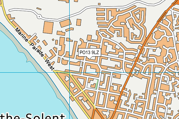 PO13 9LZ map - OS VectorMap District (Ordnance Survey)