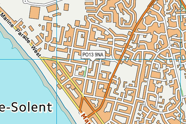 PO13 9NA map - OS VectorMap District (Ordnance Survey)