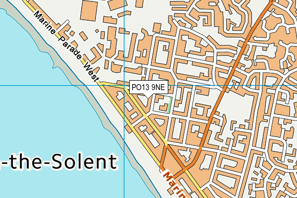 PO13 9NE map - OS VectorMap District (Ordnance Survey)