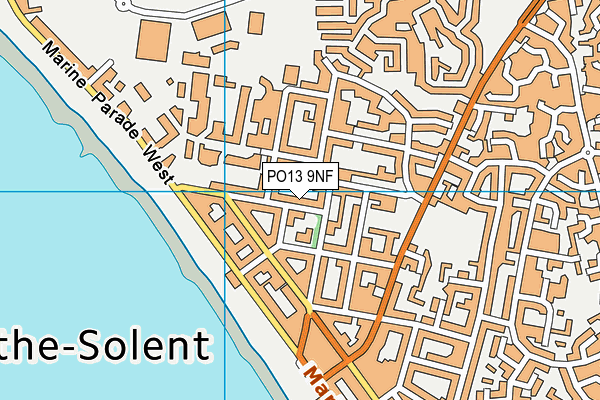 PO13 9NF map - OS VectorMap District (Ordnance Survey)