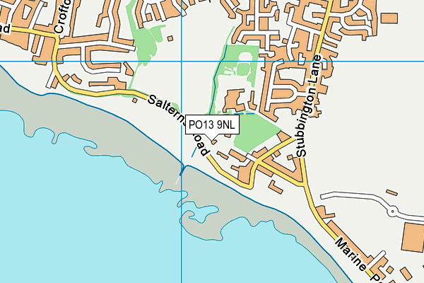 PO13 9NL map - OS VectorMap District (Ordnance Survey)