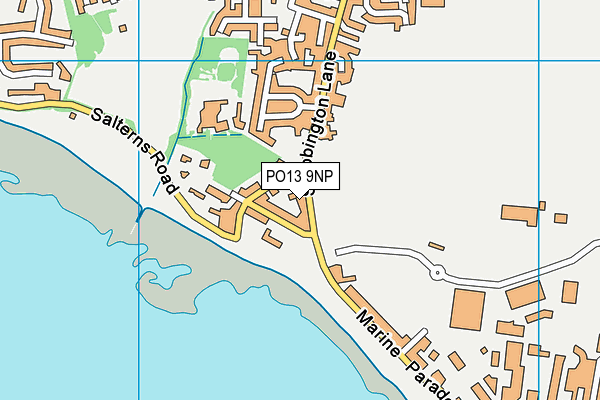 PO13 9NP map - OS VectorMap District (Ordnance Survey)