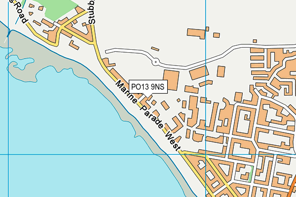 PO13 9NS map - OS VectorMap District (Ordnance Survey)