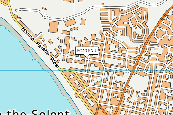 PO13 9NU map - OS VectorMap District (Ordnance Survey)