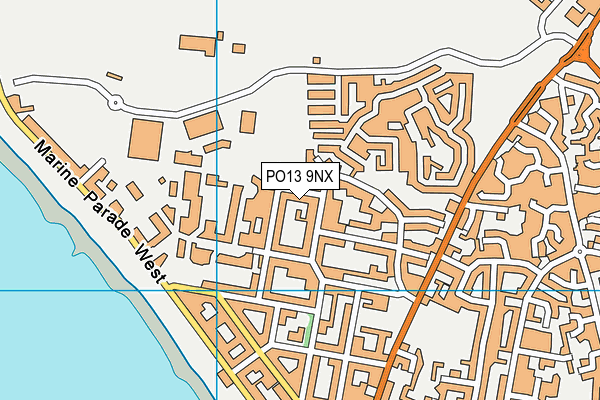 PO13 9NX map - OS VectorMap District (Ordnance Survey)