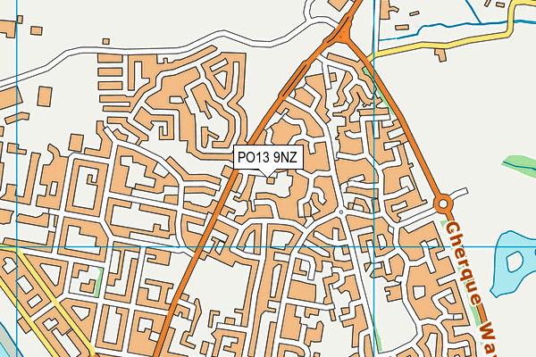 PO13 9NZ map - OS VectorMap District (Ordnance Survey)