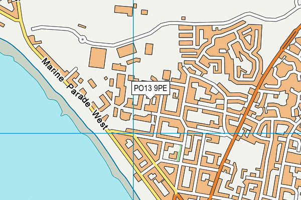 PO13 9PE map - OS VectorMap District (Ordnance Survey)
