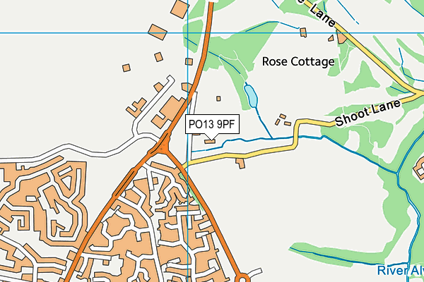 PO13 9PF map - OS VectorMap District (Ordnance Survey)