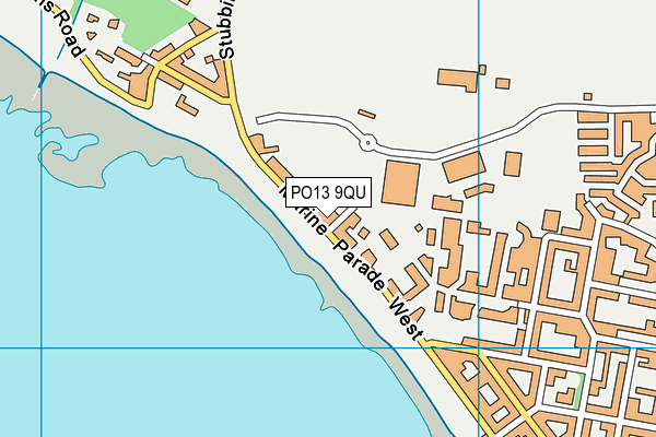 PO13 9QU map - OS VectorMap District (Ordnance Survey)