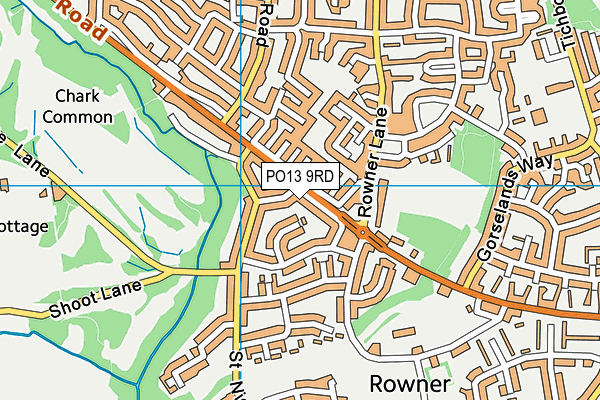 PO13 9RD map - OS VectorMap District (Ordnance Survey)