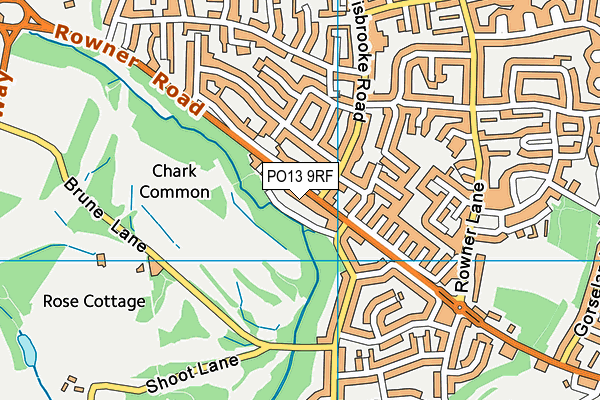 PO13 9RF map - OS VectorMap District (Ordnance Survey)