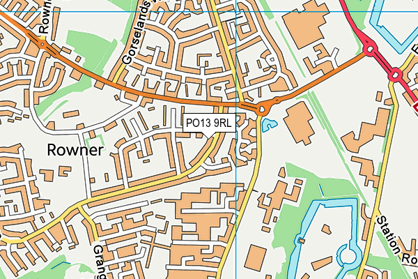 PO13 9RL map - OS VectorMap District (Ordnance Survey)