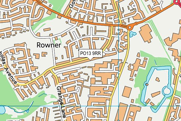 PO13 9RR map - OS VectorMap District (Ordnance Survey)