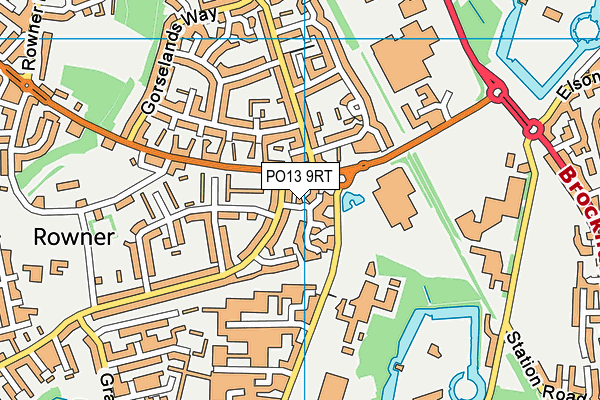 PO13 9RT map - OS VectorMap District (Ordnance Survey)