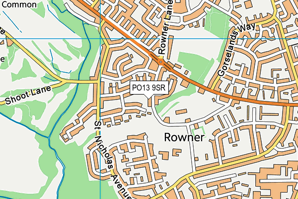 PO13 9SR map - OS VectorMap District (Ordnance Survey)