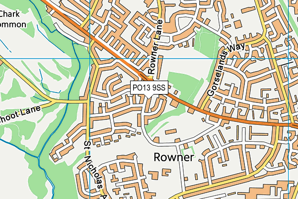 PO13 9SS map - OS VectorMap District (Ordnance Survey)