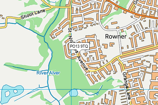 PO13 9TQ map - OS VectorMap District (Ordnance Survey)