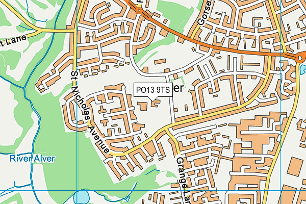 Grange Junior School map (PO13 9TS) - OS VectorMap District (Ordnance Survey)