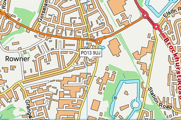 PO13 9UJ map - OS VectorMap District (Ordnance Survey)