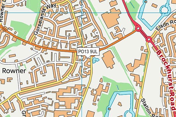 PO13 9UL map - OS VectorMap District (Ordnance Survey)
