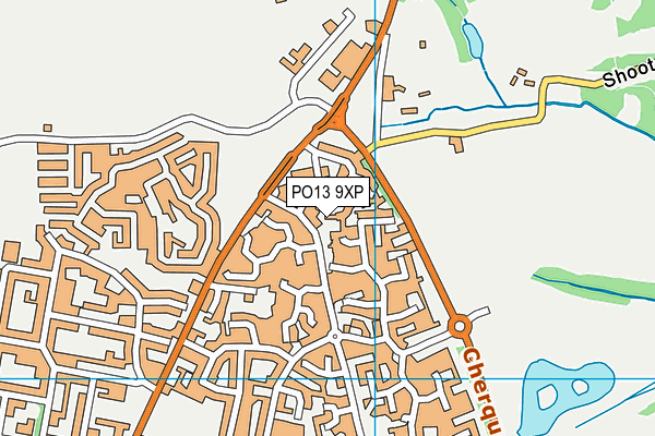 PO13 9XP map - OS VectorMap District (Ordnance Survey)
