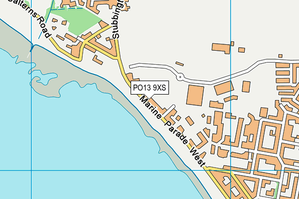 PO13 9XS map - OS VectorMap District (Ordnance Survey)