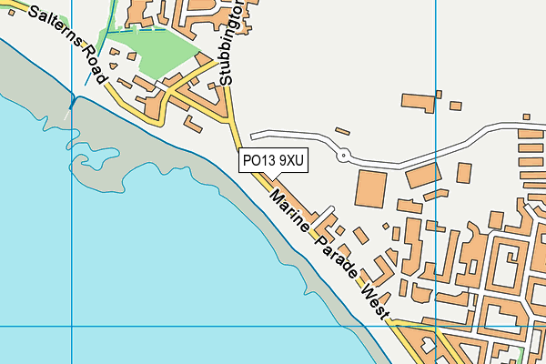 PO13 9XU map - OS VectorMap District (Ordnance Survey)
