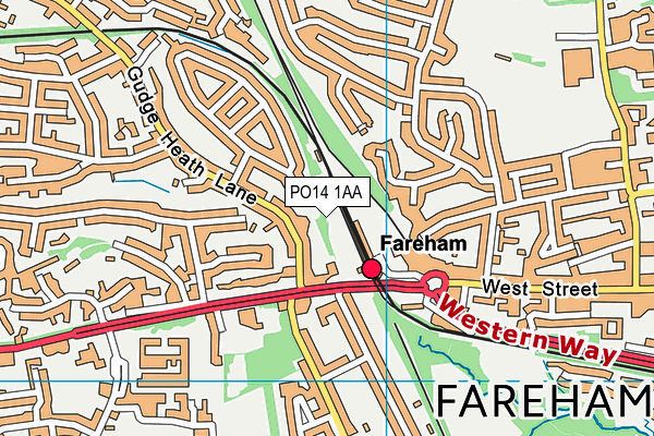 PO14 1AA map - OS VectorMap District (Ordnance Survey)