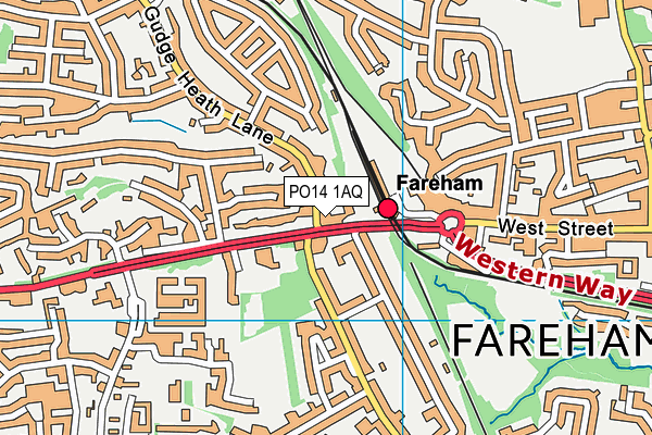 PO14 1AQ map - OS VectorMap District (Ordnance Survey)