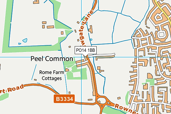 PO14 1BB map - OS VectorMap District (Ordnance Survey)