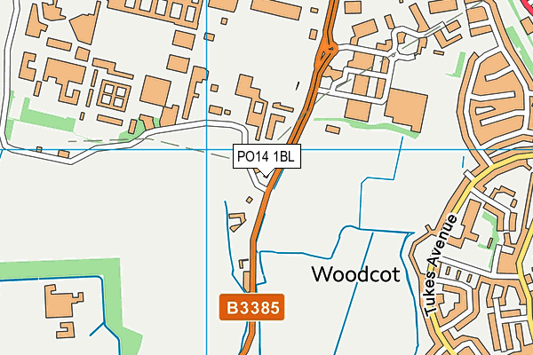 PO14 1BL map - OS VectorMap District (Ordnance Survey)