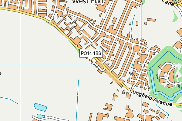 PO14 1BS map - OS VectorMap District (Ordnance Survey)