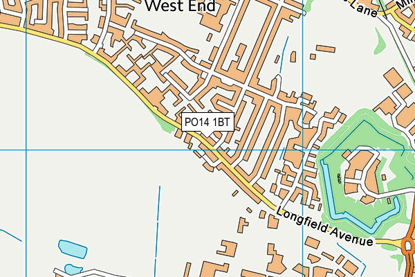 PO14 1BT map - OS VectorMap District (Ordnance Survey)