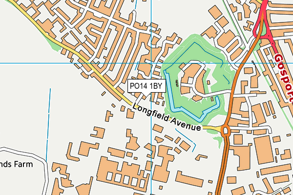 PO14 1BY map - OS VectorMap District (Ordnance Survey)