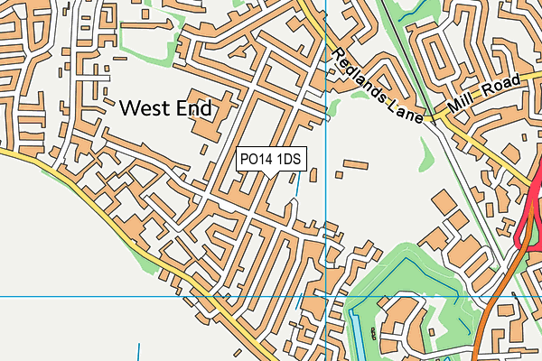 PO14 1DS map - OS VectorMap District (Ordnance Survey)