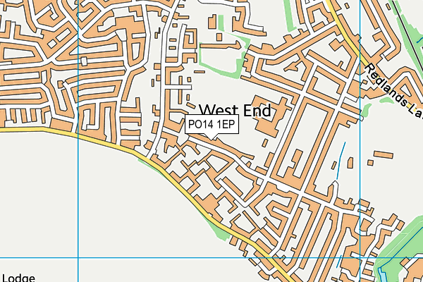 PO14 1EP map - OS VectorMap District (Ordnance Survey)