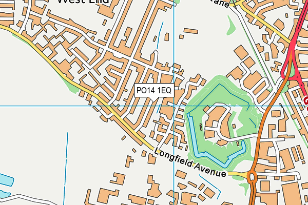 PO14 1EQ map - OS VectorMap District (Ordnance Survey)
