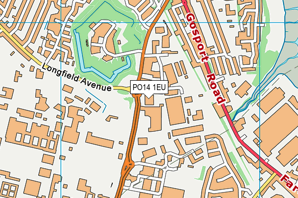 PO14 1EU map - OS VectorMap District (Ordnance Survey)