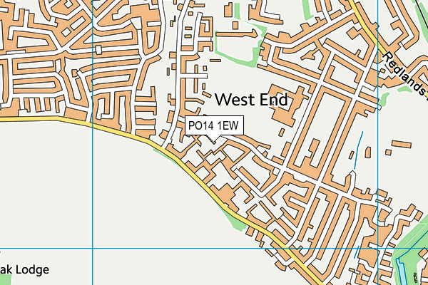 PO14 1EW map - OS VectorMap District (Ordnance Survey)