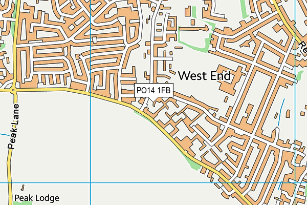 PO14 1FB map - OS VectorMap District (Ordnance Survey)