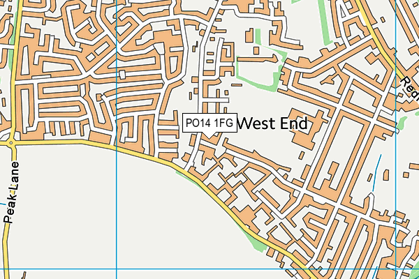 PO14 1FG map - OS VectorMap District (Ordnance Survey)