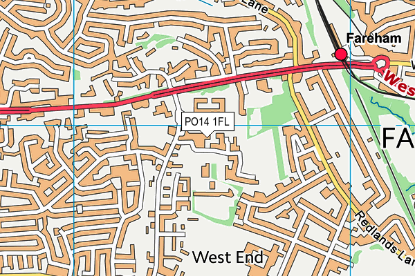 PO14 1FL map - OS VectorMap District (Ordnance Survey)