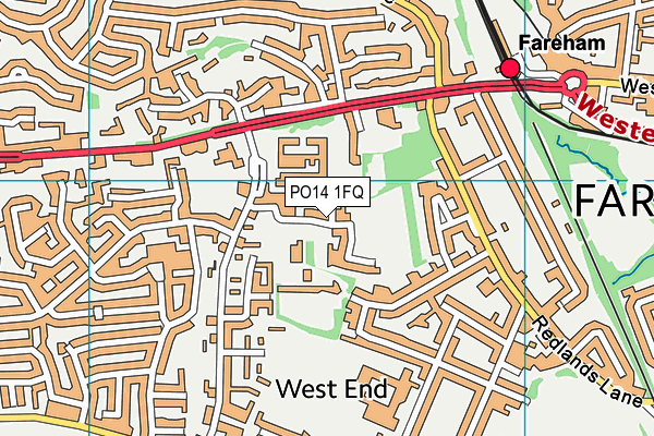 PO14 1FQ map - OS VectorMap District (Ordnance Survey)