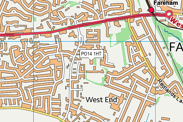 PO14 1HT map - OS VectorMap District (Ordnance Survey)