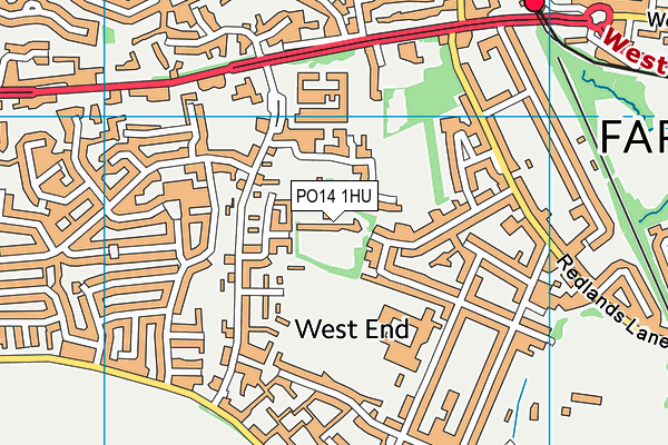 PO14 1HU map - OS VectorMap District (Ordnance Survey)