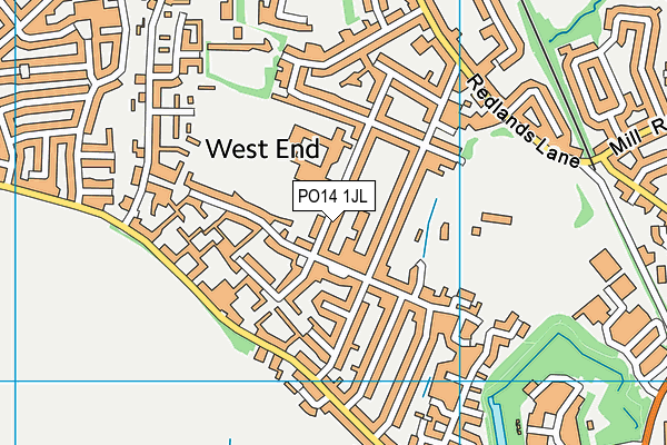 PO14 1JL map - OS VectorMap District (Ordnance Survey)