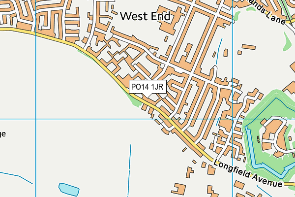 PO14 1JR map - OS VectorMap District (Ordnance Survey)