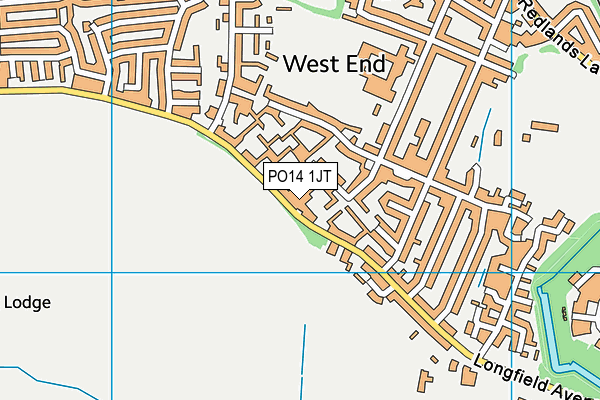 PO14 1JT map - OS VectorMap District (Ordnance Survey)