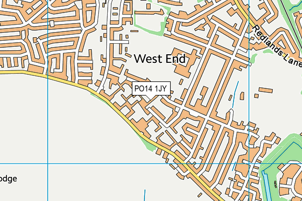 PO14 1JY map - OS VectorMap District (Ordnance Survey)
