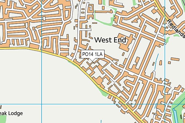 PO14 1LA map - OS VectorMap District (Ordnance Survey)